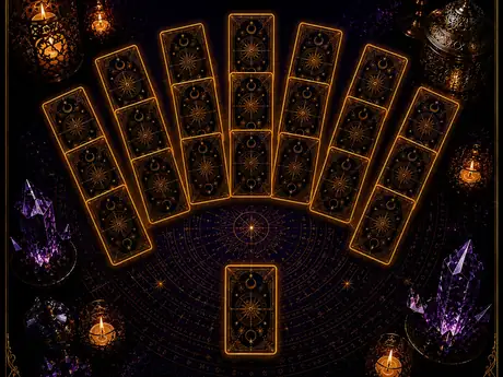 Disposition des cartes du Tirage en éventail