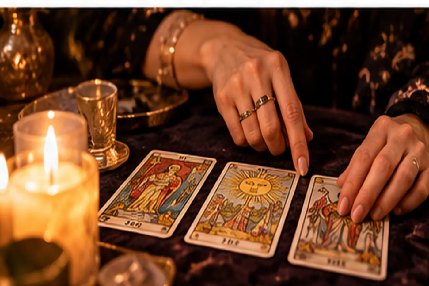 Lecture de cartes du Tarot de Marseille pendant une consultation personnalisée à Nice