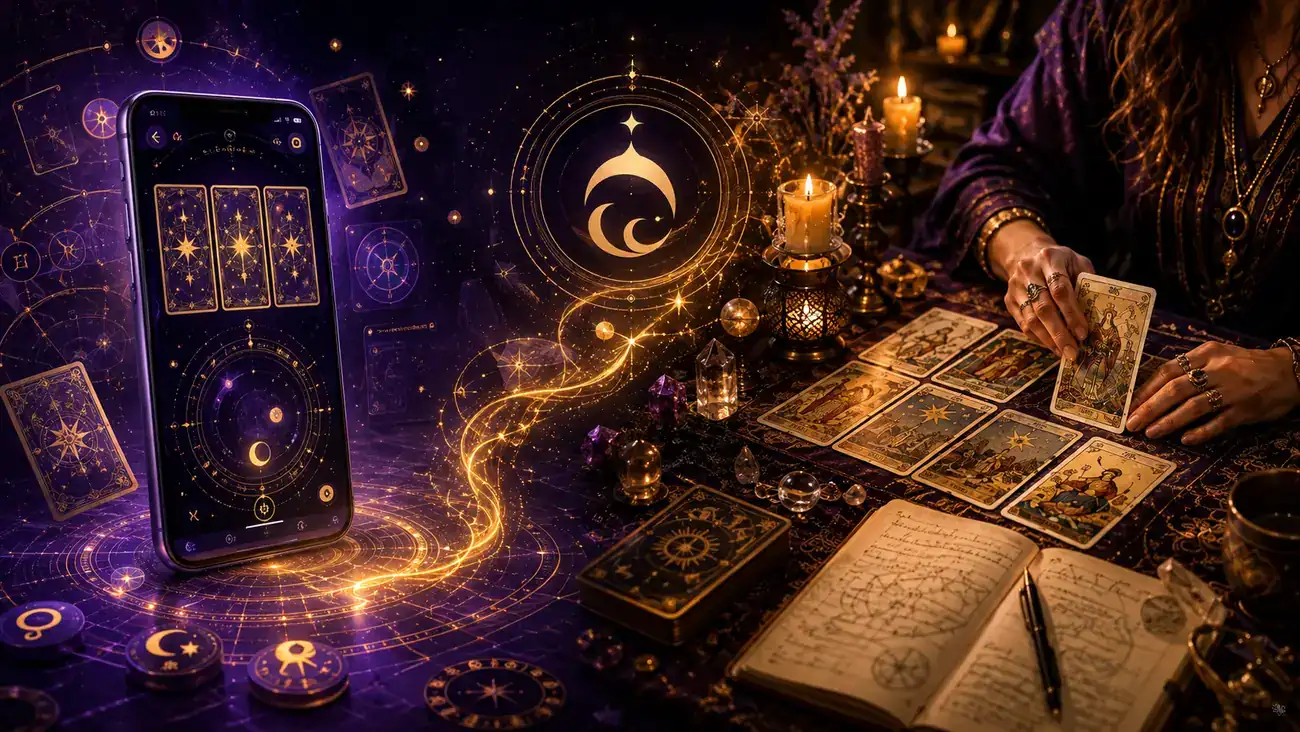 Tirage de tarot personnalisé sur application et cartes réelles